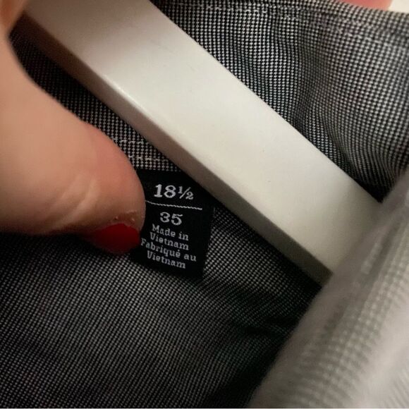 Nordstrom Dress Shirt Mens Shop Non-Iron Gray Traditional Fit Business casual - Picture 6 of 8
